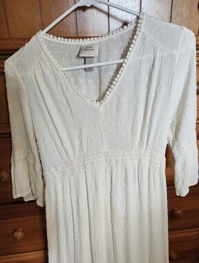 Knox Rose Cream Swiss Dot Maxi Dress